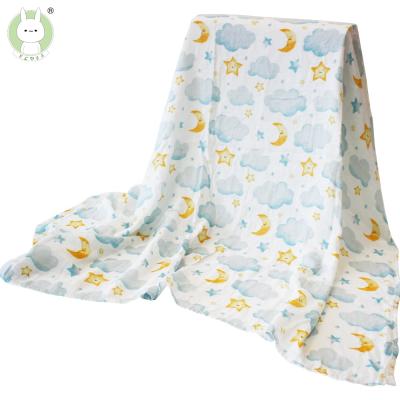 China Anti-pilling Soft Silky Reception Wrap Bamboo Wrap 70% 30% Cotton Large 47 x 47 Inches Muslin Wrap Blanket for Girls and Boys for sale