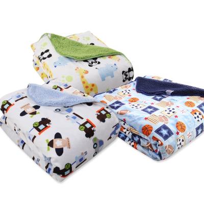 China High Quality Baby WARMING Soft Infant Blankets Newborn Short Plush Blanket Super Soft Cartoon Sleep Blanket 102*76cm for sale