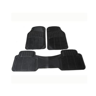 China Brief & Single Color 3 Pcs Per Set Automotive Floor Mats PVC Material Fit All Weather Car Mats for sale