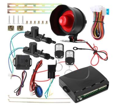 China Custom Car Anti Theft Alarm System Alarm Remote Central Locking Kit with Immobilizer Host, Siren, Motor, Remote Control Door, Vibration Sensor for sale