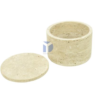 China Home.Restaurant.Bar.Hotel.Wedding. Super Markets Promotion Cylinder Marble Candle Container Candle Polishing Marble Stone Jar for sale