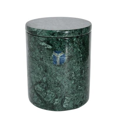 China Home.Restaurant.Bar.Hotel.Wedding. Super Markets Promotion Custom Design Natural Indian Green Marble Custom Marble Container Storage Jars With Lid for sale