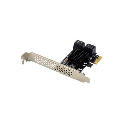 China ST576 PCIe SATA Expansion Card ASM1064 4 SATA Expansion Card Left Controller Card for sale