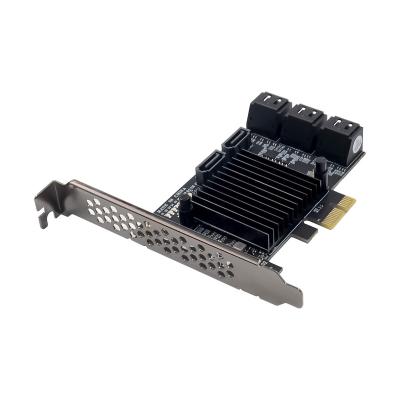 China Expansion Card PCIe Marvell 8 Ports SATA 6Gbps 88se9215 Expansion Card for sale