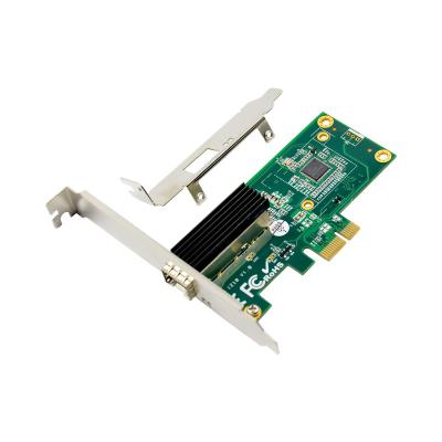 China Top Selling Desktop 2021 1000Mbps PCIe*1 Single-SFP Gigabit Server Card I210 for sale