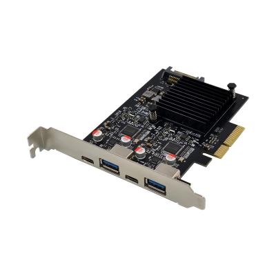 China ST648 PCIe ASM3142 2C2A USB3.1 10Gbps desktop card-- 2 left type A and 2 left type C for sale