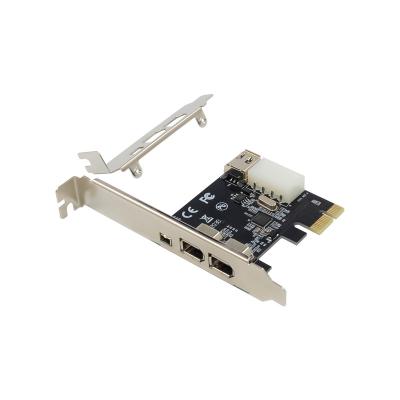 China 1394B 2+1 Ports 3 2b 1a PCIE 1394b Port Firewire Adapter Card for sale