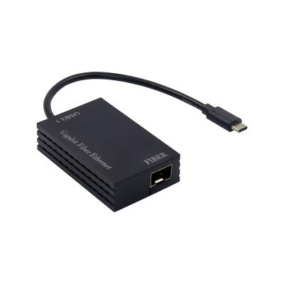 China LAPTOP ST716 C Type USB3.1 to USB SFP 100M Gigabit Fiber Ethernet Adapter for sale