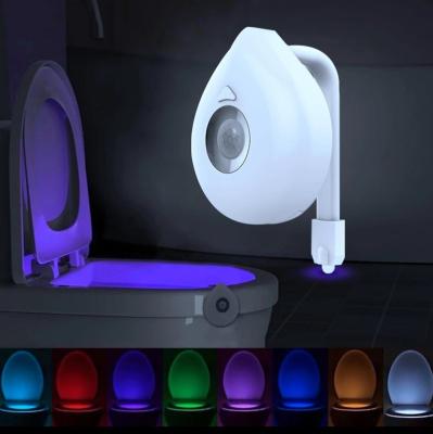 China wholesale&dropshipping Waterproof PIR Motion Sensor Toilet Seat Backlight 8 Colors Smart Night Light Full Automatic for Toilet Bowl LED for sale