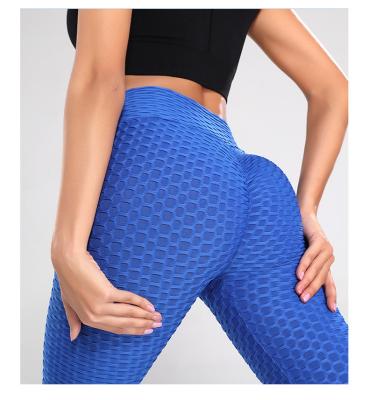 China wholesale&dropshipping Breathable Women Peach Hip Jacquard Bubble Yoga Pants High Waist Beauty Sports Hip Tights Fitness Lifting Pants for sale