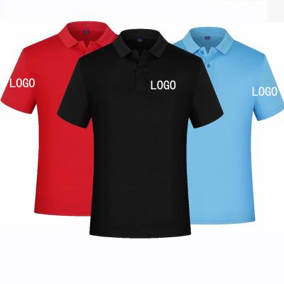 China Anti-wrinkle Custom Printing Embroidery Sublimation LOGO Polo Shirts Quick Drying Short Sleeve T-shirt Personal Company Logo Unisex T-shirt for sale