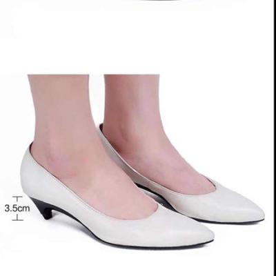 China Fashion Stiletto High Heel Can Change To Foldable Low Heel Foldable Genuine Leather Shoes With Removable Heel for sale