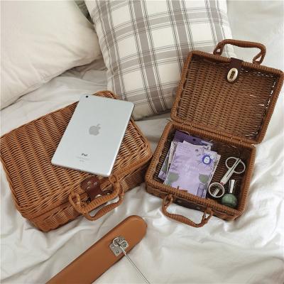 China Vintage Waterproof Home Plastic Storage Basket Universal Large Capacity Heavy Duty Suitcase With Handle for sale