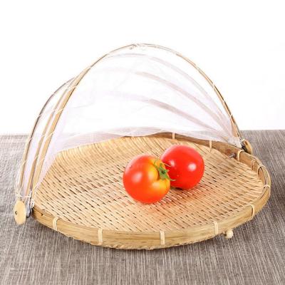 China Minimum Quantity Viable Natural Weaving Mini Woven Bamboo Food Cover Miniature Storage Basket for sale