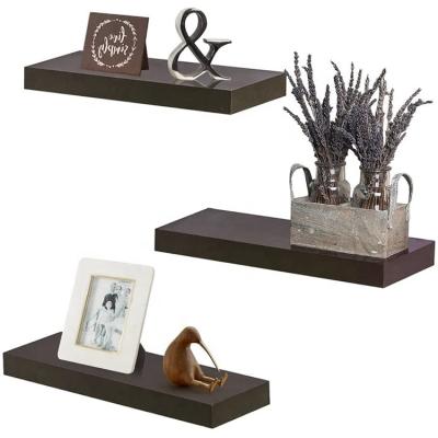 China Rustic Home Decor Wall Mounted Floating Shelves Set Of 3 Wall Shelves For Bathroom Bedroom Living Room for sale