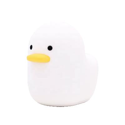 China Modern Cute Silicone Lovely Sleeping Duckling ABS LED Table Lamp For Kid Baby for sale