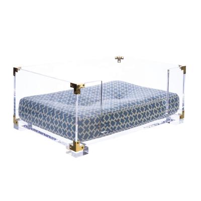 China High Quality Viable Acrylic Pet Bed Clear Acrylic Dog Bed for sale