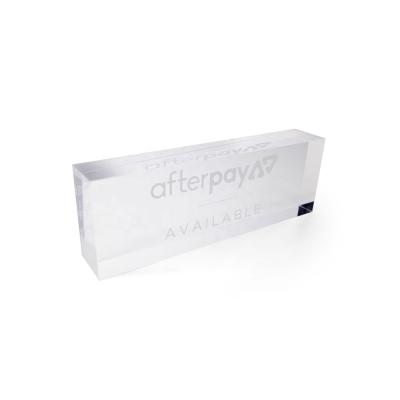 China Acrylic Transparent Block Display Block Photo Logo Printing Customization for sale