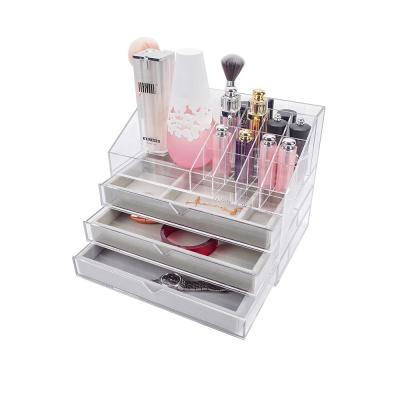 China Viable Makeup Nailpolish Drawers Lipstick Drawers Acrylic Cosmetic Jewelry Organizer Kits for sale