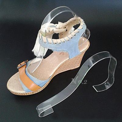 China Stocked Custom Clear Acrylic Sandal Shoe Shop Display Stand for sale