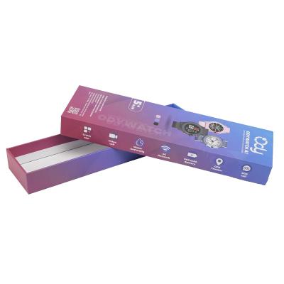 China 2023 New Beautiful Color Recyclable Watch Packaging Box Electronic Product Lid And Base Box for sale