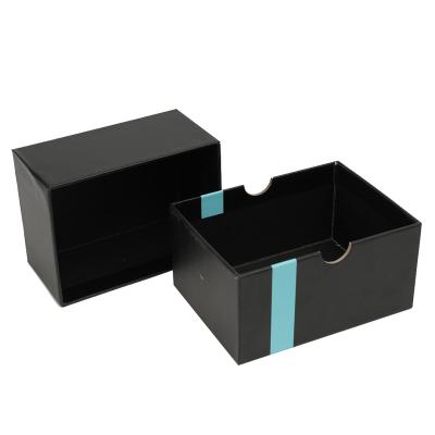 China Recyclable Factory Directly Sell Box Modern Black Minimalist Smart Watch Packaging Cover And Base Box for sale