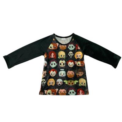 China Long Size Fall/Winter Halloween Children's Clothing Baby Boy Clothes T-shirt Character Long Sleeve Cotton Top Plus Raglan Shirt for sale