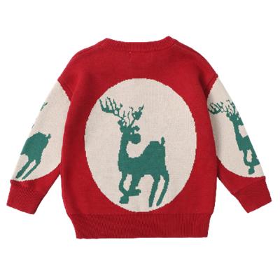 China Christmas Clothing Boutique Plus Size Sweater Elk Long Sleeve Warm Knitted Kids Sweaters for sale