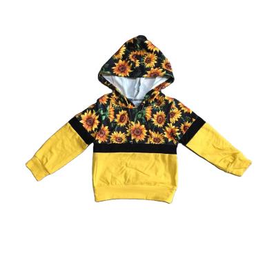 China Hoodie Plus Size Boutique Kids Hoodie Clothing Sunflower Pattern for sale