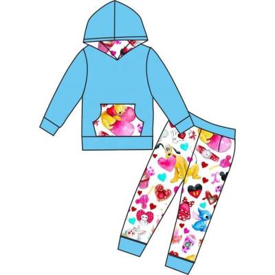 China High Quality Casual Kids Hoodie Sets Cute Winnie Beer Pattern Fashion Boys Hoodies Clothes for sale