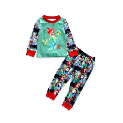 China New Arrival Children Pajamas Mermaid Princess Pattern Print Babies Pajamas QUICK DRY Kids Clothing for sale