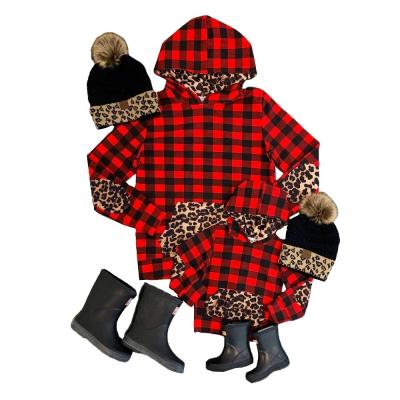 China Mama and Me Plus Size Boutique Christmas Buffalo Plaid Leopard Baby Winter Tops for sale