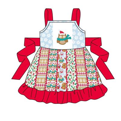 China Hot Sale Anti-wrinkle Christmas Baby Dress Design Kids Girls Sleeveless Kids Wear Dress Baby Dresses For Fall Children Clothing for sale