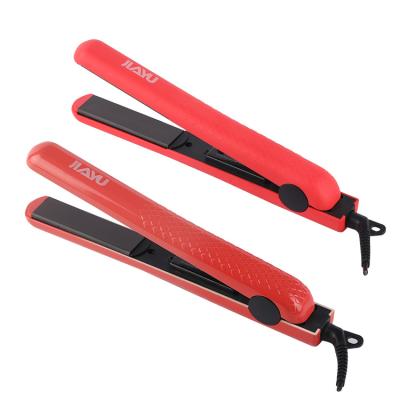 China Hotel hot product custom plug-in button tempering ceramic flat straight hair straightener 35W flat iron for sale