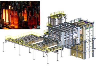 China Grüne 750 ml Glasflasche Produktionslinie Herstellungsanlage für Wein zu verkaufen