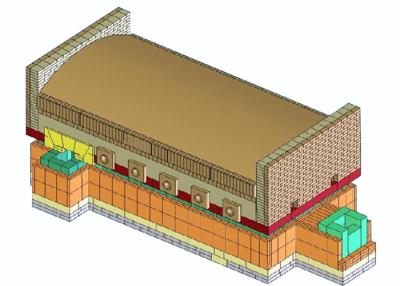 Cina Forno di fusione di vetro a calce sodata di acciaio dolce 30 TPD in vendita