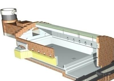 China 50 Hz Kreuzverbrennungsofen Erdgasglasschmelzofen zu verkaufen