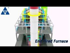 Natural Gas End Fired Furnace Melting Automatic For Glass Production