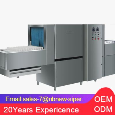 China industrial and hotel tunnel dishwasher machine SW3000 pass through dishwasher for sale