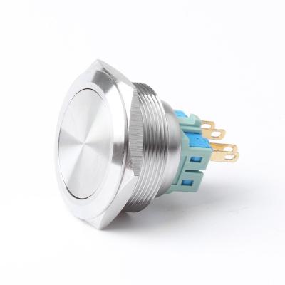 China 220 Volt 1NO1NC 30mm 4 Pin Stainless Steel Waterproof Momentary Push Button Switch for sale