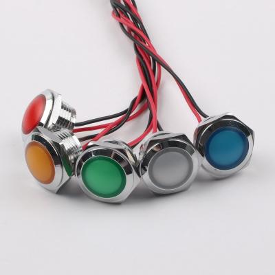 China Industrial Control Equipment 16mm Metal Panel Light Sphere With LED Line Red Blue Yellow Green White Luminous Soft Light Bead for sale