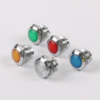 China Spherical Welded Waterproof Power Supply Foot Control Equipment 12mm Metal Industrial LED Indicator High Light Bead for sale