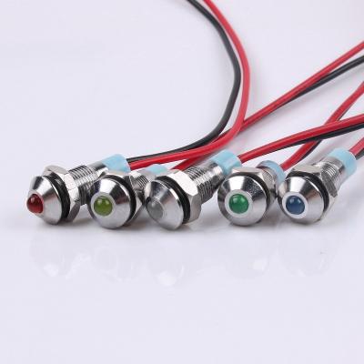 China 3V/6V/12V/24V/220V Metal Equipment 6mm Metal Indicator LED Power Indicator Lamp Highlight Lamp Waterproof Indicator (Ball Head) for sale