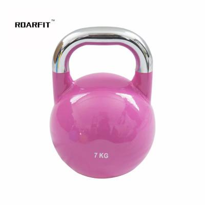 China Custom Logo Color Weight Competition Steel Kettlebell Top Grade Commercial Use ROARFIT China Wholesale Kettlebell Custom Competition for sale