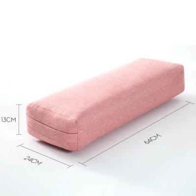 China Custom Made Eco Friendly Organic Rectangle Kapok Large ECO Yoga Bolster Cotton Yoga Pillow Bolster Bolster With Handle for sale