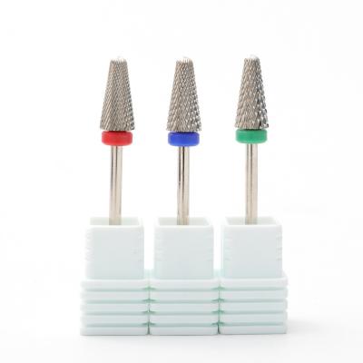 China Remove Tungsten Pedicure Nail Drill Bit Manicure Cutter Steel Silver Carbide Nail Polish Powder/Carbide for sale