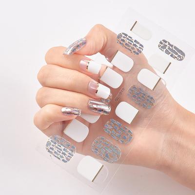 China Wholesale Nail Art Logo Nail Art Waterproof Sticker Color Stickers Laser Nail Stickers Nail Foil Packaging for sale