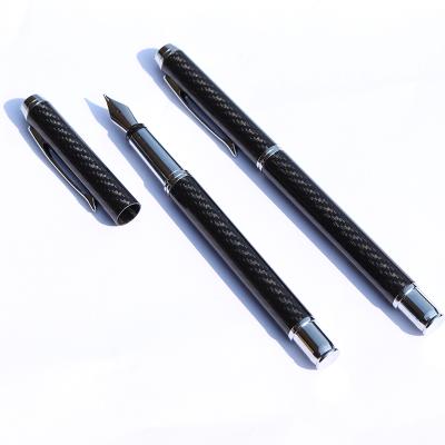 China Luxury Pen Gift Luxury Carbon Fiber Pens Black Pen Gift Sets Fountain Pens New for sale