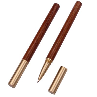 China office & School Pen High End Classic Brass Rosewood Pens Wooden Holder Pens For Writing for sale