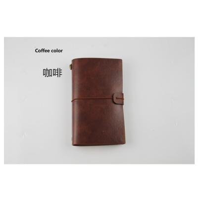 China custom leather classic a6 notebook quilting spiral PU saddle notebook match pen travelers notebook accessories for students for sale